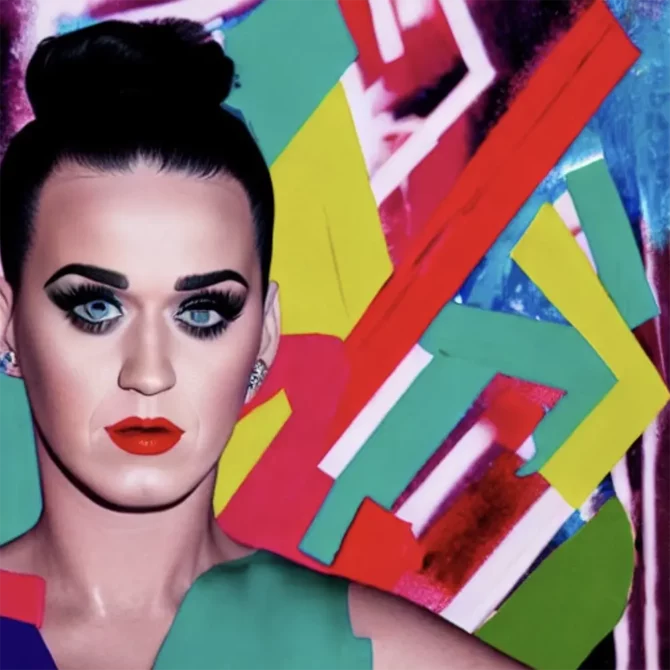 Katy Perry in the style of Gerhard Richter     12